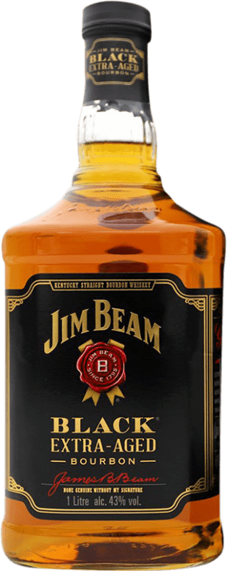 46,95 € Spedizione Gratuita | Whisky Bourbon Jim Beam Black Extra Aged stati Uniti Bottiglia 1 L