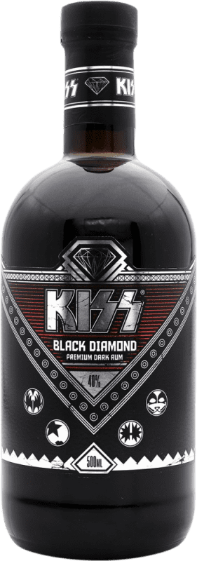 93,95 € Spedizione Gratuita | Rum Kiss Diamond Black — Edizione Nera Repubblica Dominicana Bottiglia Medium 50 cl