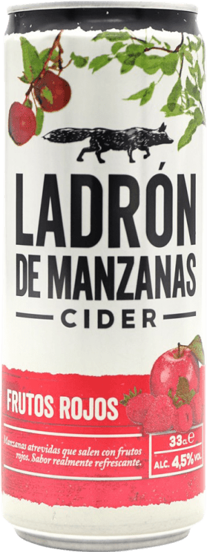 2,95 € 免费送货 | 苹果酒 Ladrón de Manzanas Frutos Rojos 西班牙 铝罐 33 cl