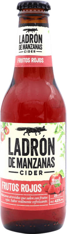 2,95 € Kostenloser Versand | Cidre Ladrón de Manzanas Frutos Rojos Spanien Kleine Flasche 25 cl