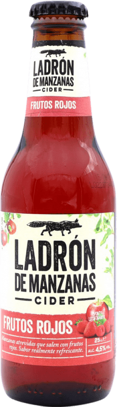 2,95 € Spedizione Gratuita | Sidro Ladrón de Manzanas Spagna Bottiglietta 25 cl Frutos Rojos — Frutti Rossi