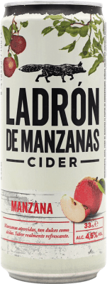 3,95 € Бесплатная доставка | Сидр Ladrón de Manzanas Manzana Испания Алюминиевая банка 33 cl