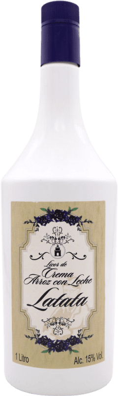 14,95 € Envío gratis | Crema de Licor Latata. Arroz con Leche España Botella 1 L