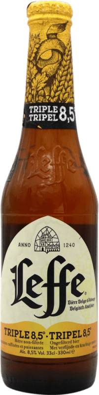 3,95 € Envio grátis | Cerveja Leffe Triple Espanha Garrafa Terço 33 cl