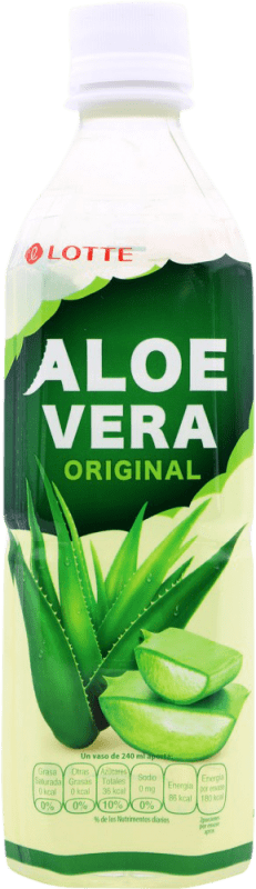 2,95 € Envío gratis | Refrescos Lotte República de Corea Botella Medium 50 cl Aloe Vera
