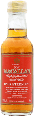 514,95 € 免费送货 | 威士忌单一麦芽威士忌 Macallan Cask Strength 收藏家标本 英国 微型瓶 5 cl