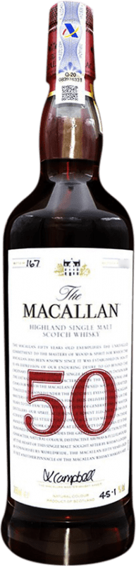 76 479,95 € Kostenloser Versand | Single Malt Whisky Macallan Red — Edition Rot, Collection — Kollektion Großbritannien 50 Jahre Flasche 70 cl
