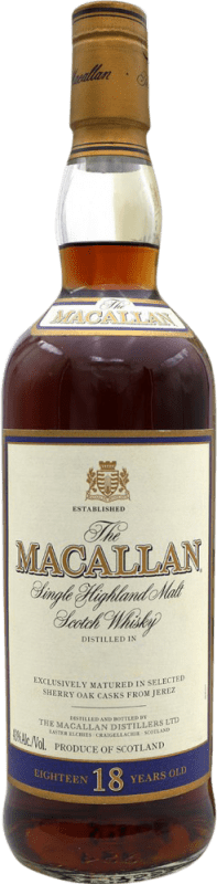 3 793,95 € Kostenloser Versand | Single Malt Whisky Macallan Großbritannien 18 Jahre Flasche 70 cl Sammlerstück Nicht zum Verzehr Geeignet