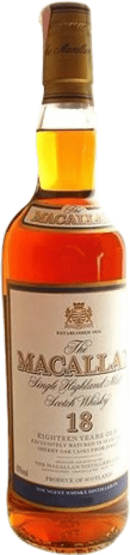3 516,95 € Kostenloser Versand | Single Malt Whisky Macallan Großbritannien 18 Jahre Flasche 70 cl Sammlerstück Nicht zum Verzehr Geeignet