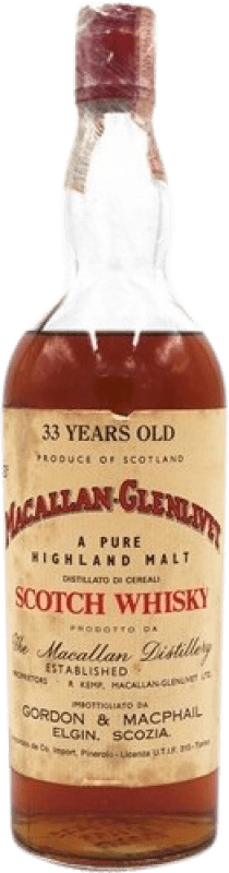 4 876,95 € Envoi gratuit | Single Malt Whisky Glenlivet at Macallan Spécimen de Collection Royaume-Uni 33 Ans Bouteille 70 cl