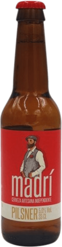 2,95 € Kostenloser Versand | Bier Madrí Spanien Drittel-Liter-Flasche 33 cl