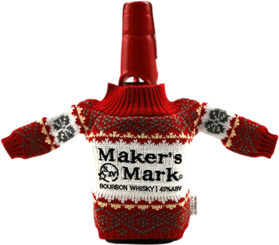 59,95 € Envio grátis | Whisky Bourbon Maker's Mark Jumper Christmas Edition Estados Unidos Garrafa 70 cl