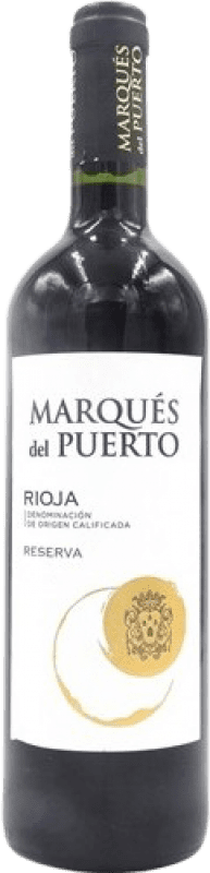 9,95 € Spedizione Gratuita | Vino rosso Marqués del Puerto Riserva D.O.Ca. Rioja La Rioja Spagna Bottiglia 75 cl