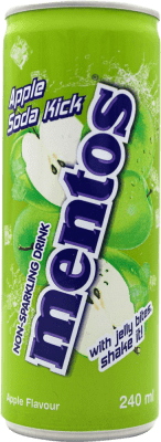 2,95 € Envio grátis | Refrigerantes Mentos Países Baixos Lata 25 cl Manzana — Maçã