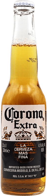 5,95 € 送料無料 | 4個入りボックス ビール Modelo Corona メキシコ 3分の1リットルのボトル 33 cl