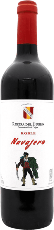 7,95 € Free Shipping | Red wine Navajero Oak D.O. Ribera del Duero Spain Bottle 75 cl