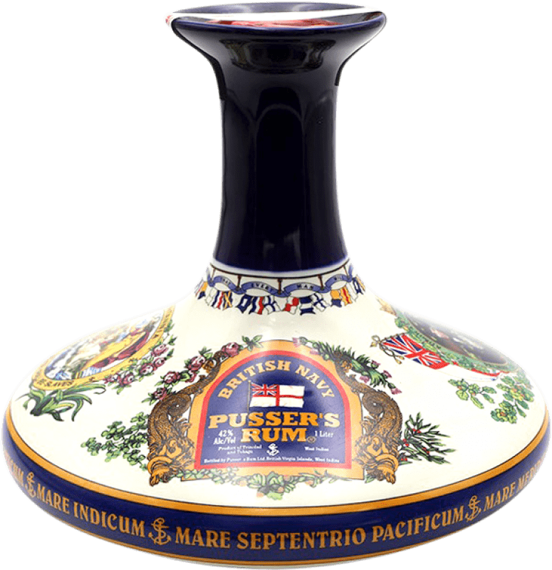 483,95 € 免费送货 | 朗姆酒 Pusser's Rum Lord Nelson Cerámica 圭亚那 瓶子 1 L