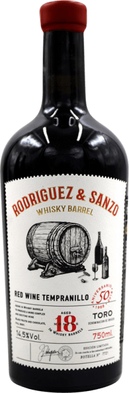 31,95 € 免费送货 | 红酒 Rodríguez & Sanzo D.O. Toro 西班牙 Tempranillo 瓶子 75 cl