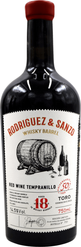 42,95 € Spedizione Gratuita | Vino Rosso Rodríguez & Sanzo D.O. Toro Spagna Tempranillo 75 cl