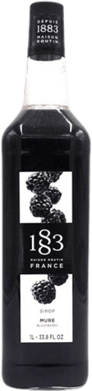 13,95 € Envío gratis | Schnapp Routin 1883 Sirope Mora Francia Botella 1 L Sin Alcohol