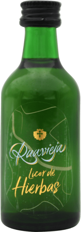 2,95 € Free Shipping | Herbal liqueur Ruavieja Spain Miniature Bottle 5 cl