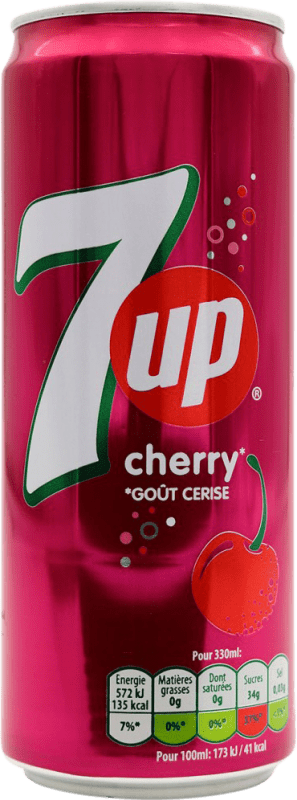 1,95 € Envio grátis | Refrigerantes Seven Up 7up Espanha Lata 33 cl Cherry — Cereja
