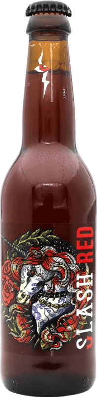 2,95 € Envio grátis | Cerveja Slash Red Ale — Vermelha Bélgica Garrafinha Terço 33 cl