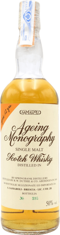 7 439,95 € Kostenloser Versand | Single Malt Whisky Springbank Ageing Monography Großbritannien 12 Jahre Flasche 70 cl Sammlerstück Nicht zum Verzehr Geeignet