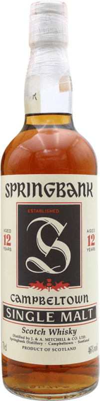 1 835,95 € Kostenloser Versand | Single Malt Whisky Springbank Großbritannien 12 Jahre Flasche 70 cl Sammlerstück Nicht zum Verzehr Geeignet