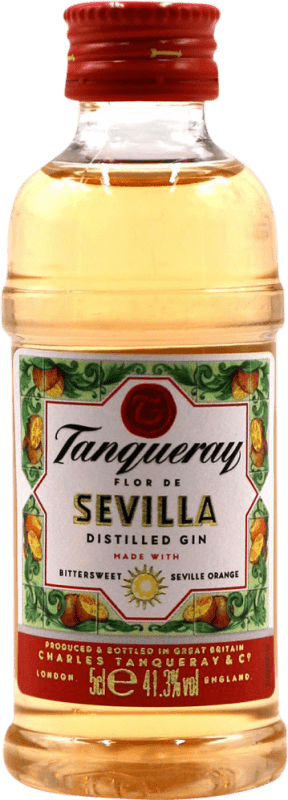 2,95 € Бесплатная доставка | Джин Tanqueray Flor de Sevilla Объединенное Королевство миниатюрная бутылка 5 cl