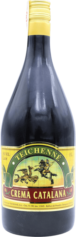 10,95 € Envío gratis | Crema de Licor Teichenné Catalana Ejemplar Coleccionista España Botella 1 L