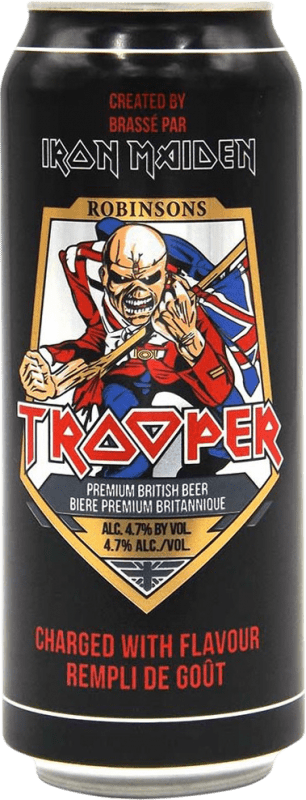 3,95 € Envio grátis | Cerveja Trooper Iron Maiden Reino Unido Lata 50 cl