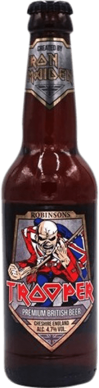 7,95 € 送料無料 | ビール Trooper Iron Maiden イギリス 3分の1リットルのボトル 33 cl