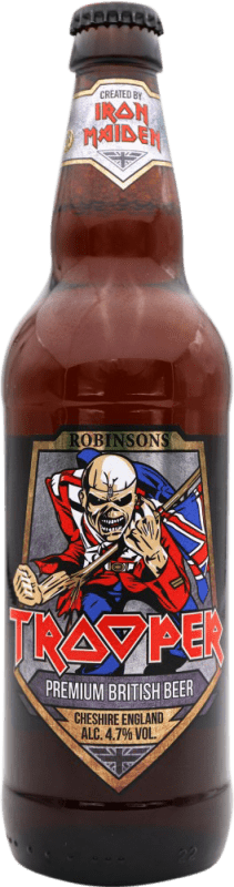 6,95 € Envío gratis | Cerveza Trooper Iron Maiden Reino Unido Botella Medium 50 cl