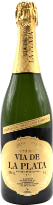 7,95 € Envío gratis | Espumoso blanco Vía de la Plata Semi-Seco Semi-Dulce D.O. Cava España Botella 75 cl