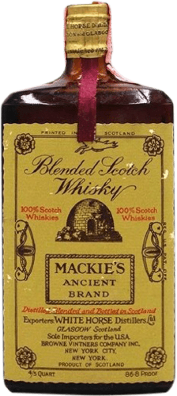 13 102,95 € Kostenloser Versand | Blended Whisky White Horse Mackie's Ancient Brand Großbritannien Flasche 70 cl Sammlerstück Nicht zum Verzehr Geeignet