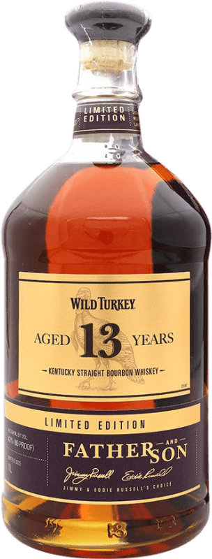 364,95 € Бесплатная доставка | Виски Бурбон Wild Turkey Father and Son Соединенные Штаты 13 Лет бутылка 1 L