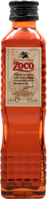 2,95 € Envio grátis | Pacharán Zoco Espanha Garrafinha Miniatura 4 cl