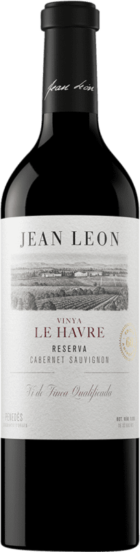 39,95 € 免费送货 | 红酒 Jean Leon Vinya Le Havre D.O. Penedès 加泰罗尼亚 西班牙 Cabernet Sauvignon, Cabernet Franc 瓶子 75 cl