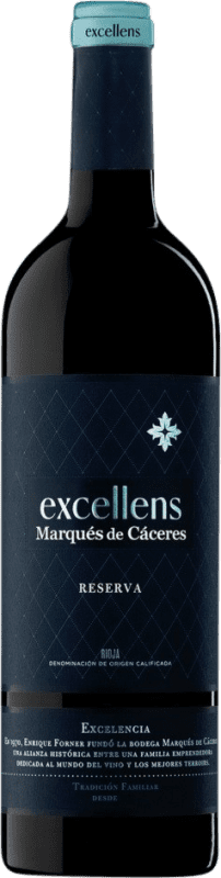 19,95 € Envio grátis | Vinho tinto Marqués de Cáceres Excellens Reserva D.O.Ca. Rioja La Rioja Espanha Tempranillo, Grenache, Graciano Garrafa 75 cl