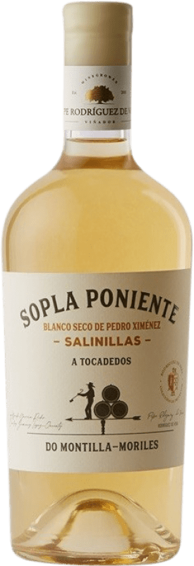 29,95 € Envío gratis | Vino blanco Pepe Rodríguez de Vera Sopla Poniente Salinillas PX Seco D.O. Montilla-Moriles Andalucía España Pedro Ximénez Botella 75 cl