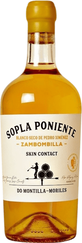 29,95 € Envío gratis | Vino blanco Pepe Rodríguez de Vera Sopla Poniente Zambonbilla Skin Contact D.O. Montilla-Moriles Andalucía España Pedro Ximénez Botella 75 cl