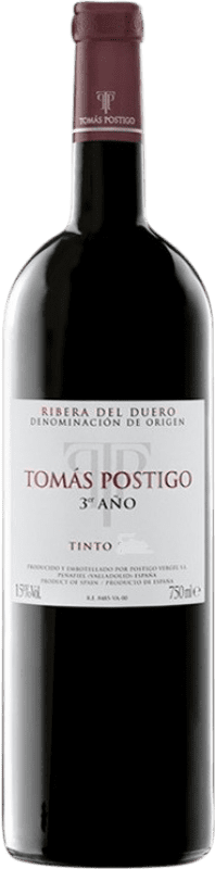 279,95 € Бесплатная доставка | Красное вино Tomás Postigo Tercer 3º Año D.O. Ribera del Duero Кастилия-Леон Испания Tempranillo — Темпранильо, Merlot — Мерло, Cabernet Sauvignon — Каберне Совиньон, Malbec — Мальбек Бутылка Иеробоам Двойной Магнум 3 L