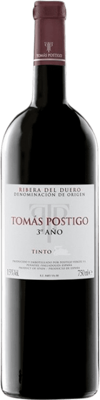 349,95 € Envoi gratuit | Vin Rouge Tomás Postigo Tercer 3º Año D.O. Ribera del Duero Castille et Leon Espagne Tempranillo, Merlot, Cabernet Sauvignon, Malbec Bouteille Spéciale 5 L