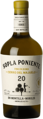 43,95 € Envío gratis | Vino blanco Pepe Rodríguez de Vera Sopla Poniente Fino en Rama Cerro Majuelo Nº 20 D.O. Montilla-Moriles Andalucía España Pedro Ximénez Botella Medium 50 cl