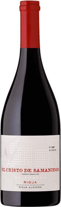 61,95 € Бесплатная доставка | Красное вино Amaren Finca Cristo de Samaniego D.O.Ca. Rioja Ла-Риоха Испания Tempranillo — Темпранильо, Garnacha — Гренаш, Viura — Виура, Malvasia — Мальвасия Бутылка 75 cl
