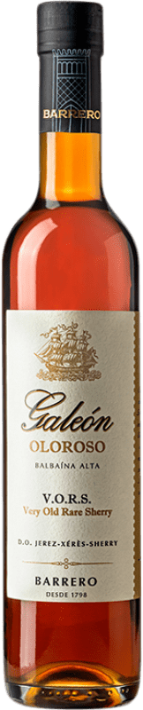 99,95 € 免费送货 | 强化酒 Barrero Galeón VORS Oloroso D.O. Jerez-Xérès-Sherry 安达卢西亚 西班牙 Listán White 瓶子 Medium 50 cl