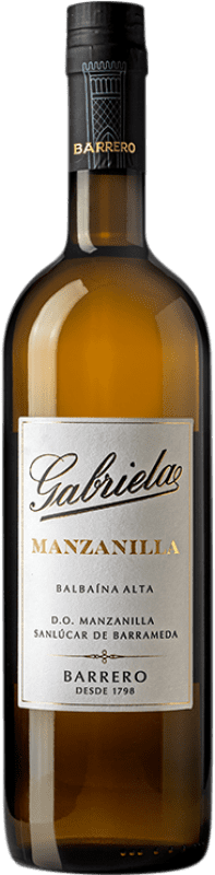 13,95 € Kostenloser Versand | Likörwein Barrero Gabriela D.O. Manzanilla-Sanlúcar de Barrameda Andalusien Spanien Listán 75 cl