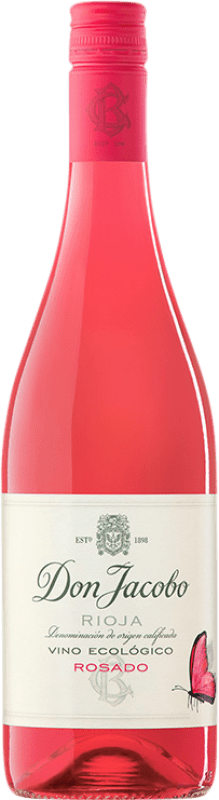 6,95 € Kostenloser Versand | Rosé-Wein Corral Cuadrado Don Jacobo Rosado Ecológico D.O.Ca. Rioja La Rioja Spanien Grenache Flasche 75 cl