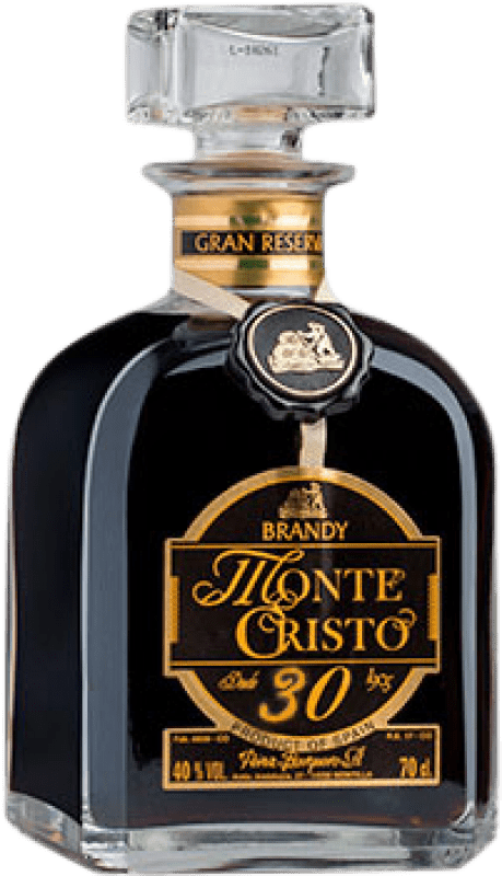 99,95 € Free Shipping | Brandy Pérez Barquero Monte Cristo Grand Reserve D.O. Montilla-Moriles Andalusia Spain 30 Years Bottle 70 cl